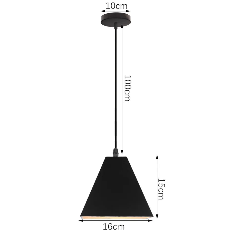Modern Hanging Ceiling Lamps Wood Aluminium e27 Pendant Light for Dining Room Table Bedside Kitchen Black Decoration Lighting