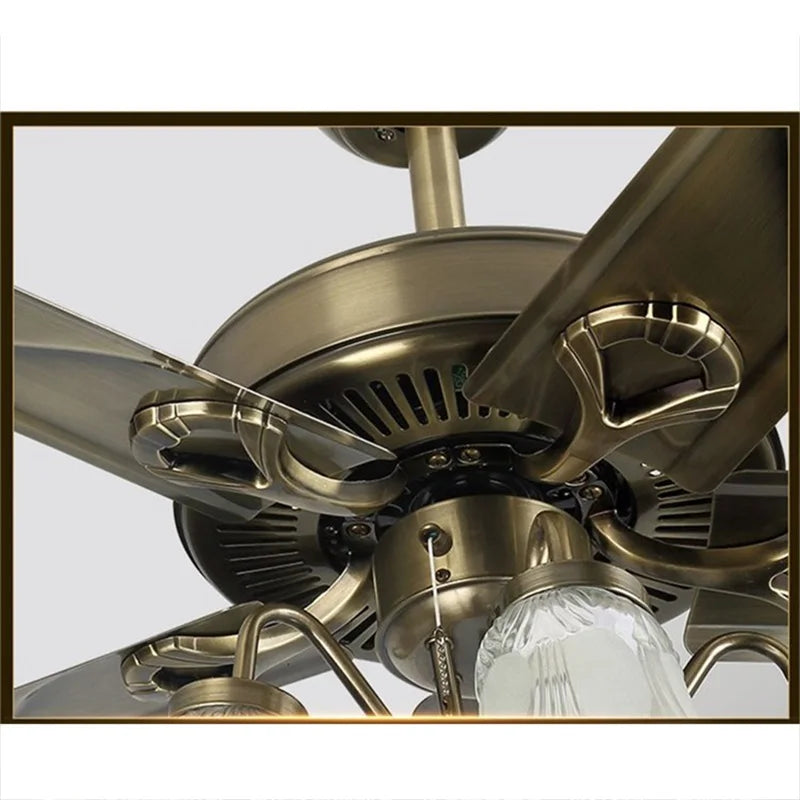 Hongcui Classical Ceiling Fan Light Large 52 Inch Lamp With Remote Control Modern Simple LED For Home Living Room