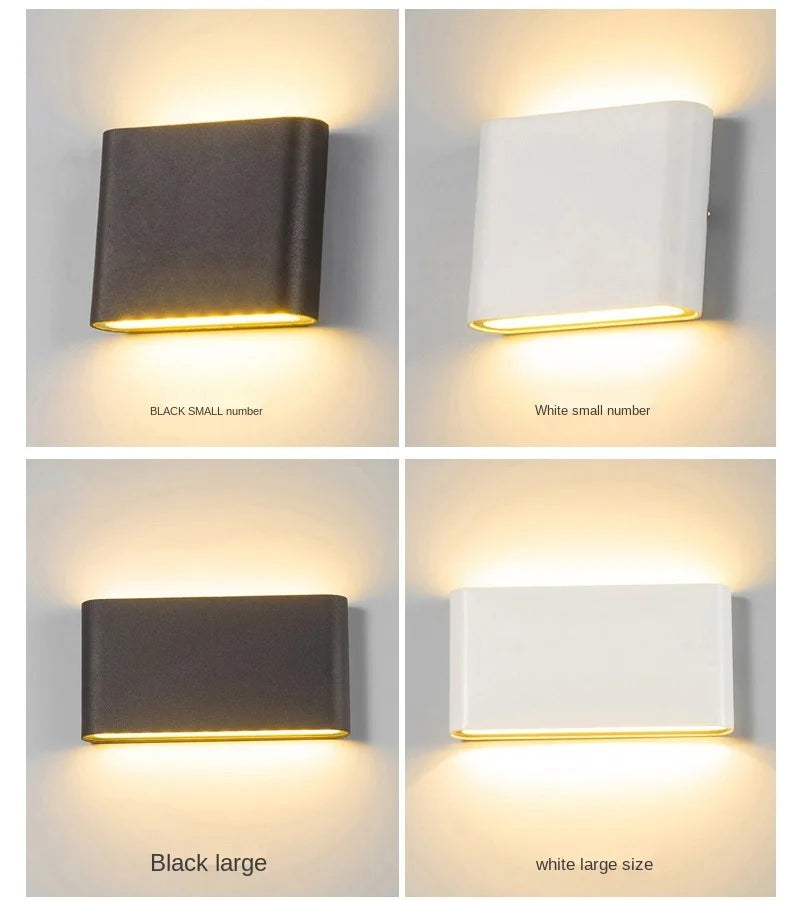 LED Outdoor Wall Lamp Aluminum Balcony Surface Mounted Cube Garden Porch Light Indoor & Exterio IP65 Waterproof Modern Bulbs