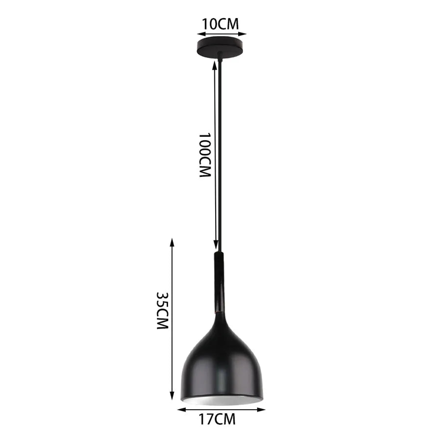Modern Hanging Ceiling Lamps Wood Aluminium e27 Pendant Light for Dining Room Table Bedside Kitchen Black Decoration Lighting