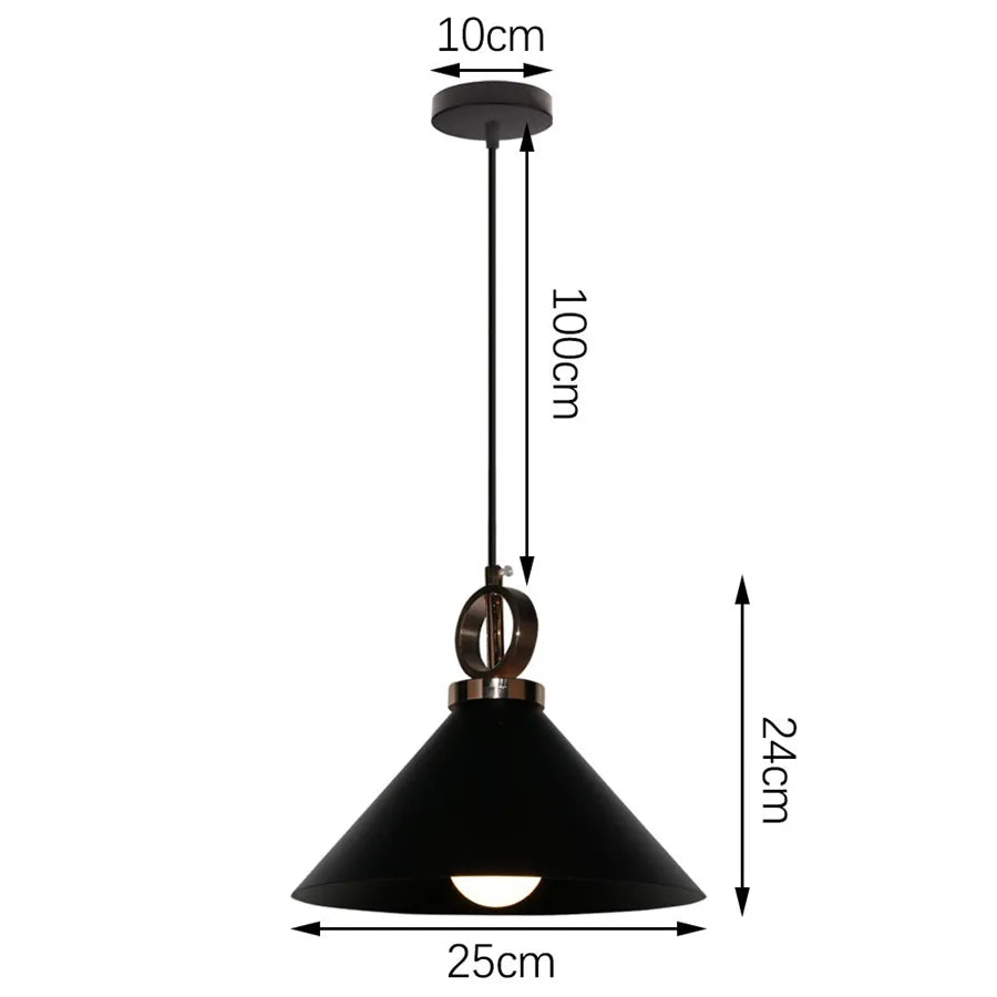 Modern Hanging Ceiling Lamps Wood Aluminium e27 Pendant Light for Dining Room Table Bedside Kitchen Black Decoration Lighting