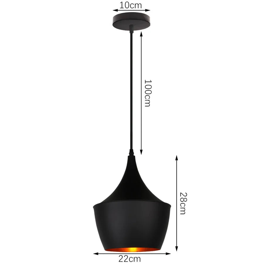 Modern Hanging Ceiling Lamps Wood Aluminium e27 Pendant Light for Dining Room Table Bedside Kitchen Black Decoration Lighting