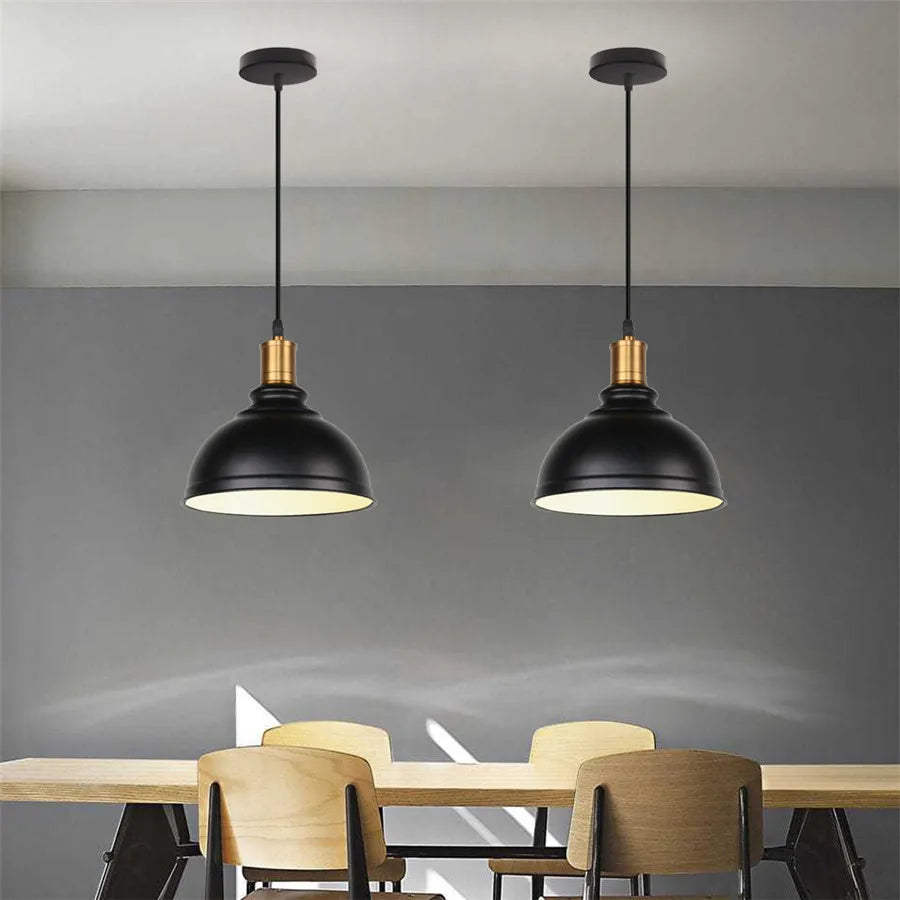 Modern Hanging Ceiling Lamps Wood Aluminium e27 Pendant Light for Dining Room Table Bedside Kitchen Black Decoration Lighting