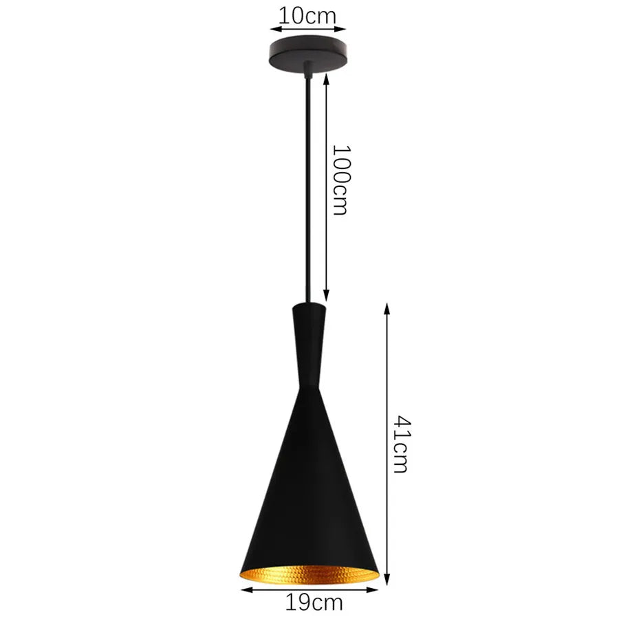 Modern Hanging Ceiling Lamps Wood Aluminium e27 Pendant Light for Dining Room Table Bedside Kitchen Black Decoration Lighting