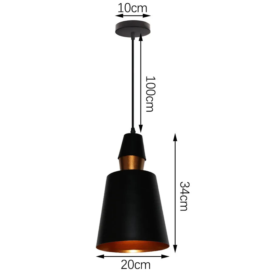 Modern Hanging Ceiling Lamps Wood Aluminium e27 Pendant Light for Dining Room Table Bedside Kitchen Black Decoration Lighting