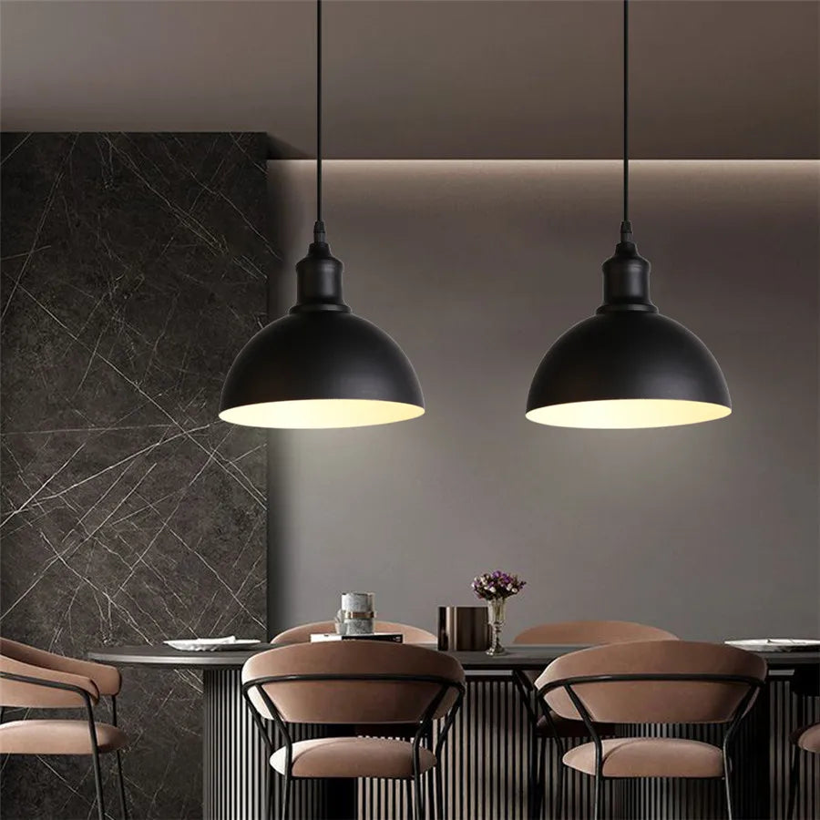 Modern Hanging Ceiling Lamps Wood Aluminium e27 Pendant Light for Dining Room Table Bedside Kitchen Black Decoration Lighting