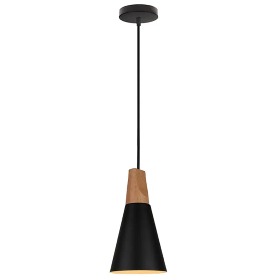 Modern Hanging Ceiling Lamps Wood Aluminium e27 Pendant Light for Dining Room Table Bedside Kitchen Black Decoration Lighting