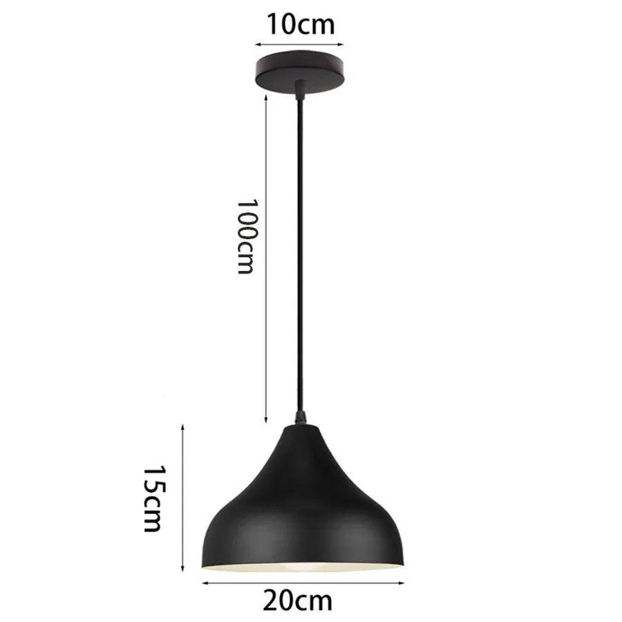Modern Hanging Ceiling Lamps Wood Aluminium e27 Pendant Light for Dining Room Table Bedside Kitchen Black Decoration Lighting