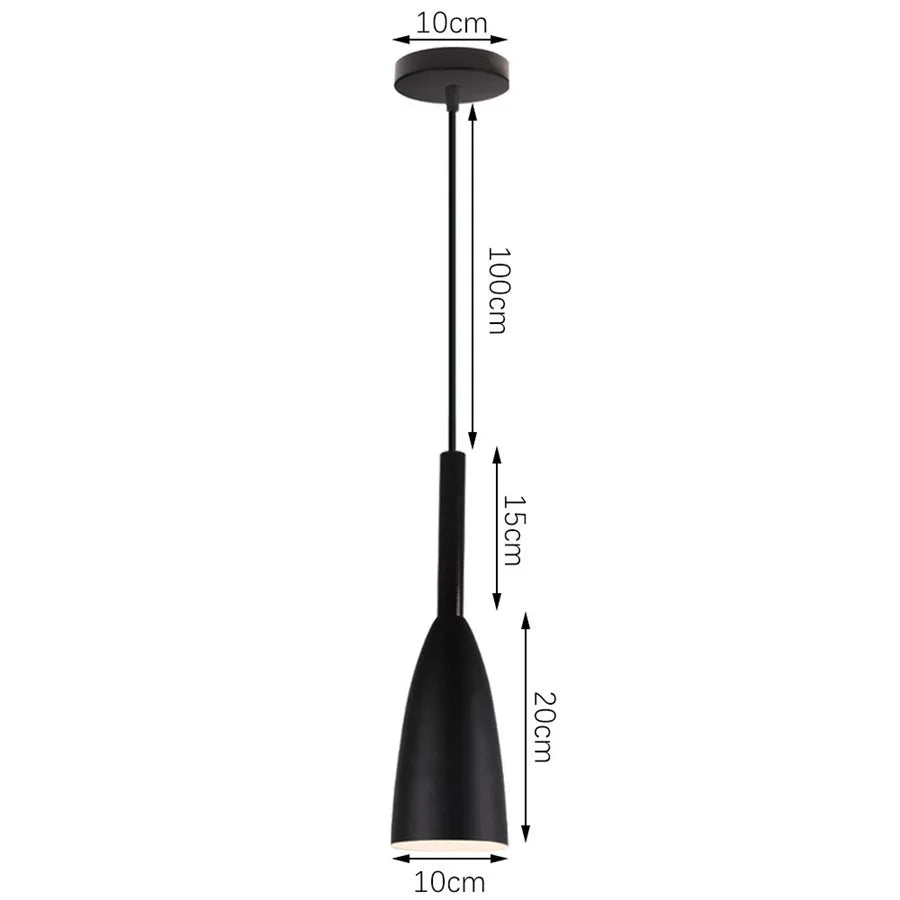 Modern Hanging Ceiling Lamps Wood Aluminium e27 Pendant Light for Dining Room Table Bedside Kitchen Black Decoration Lighting