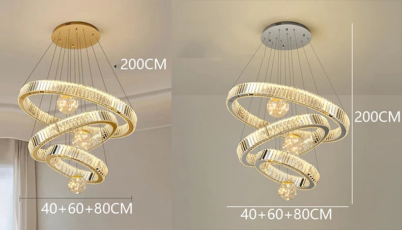 Modern home decoration crystal chandelier, stair Pendant lamp, living room Pendant lights, interior lighting