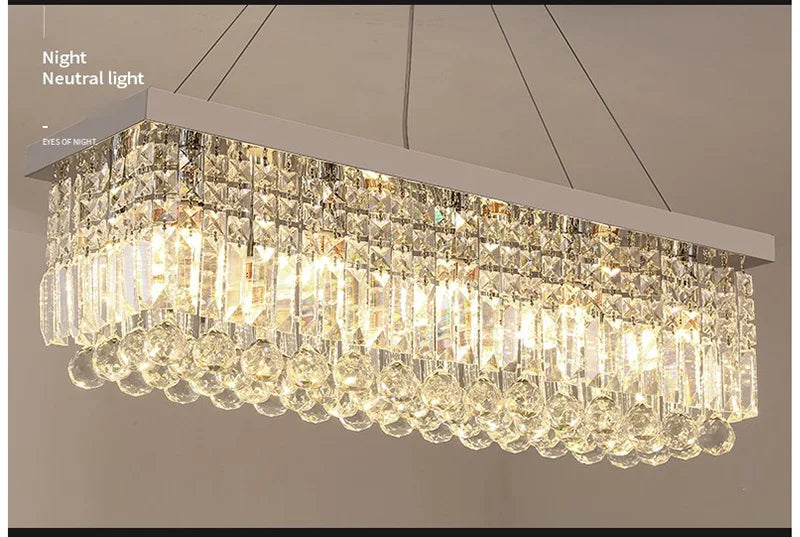 LED Crystal Chandelier Modern Dining Pendant Home Lamp Hanging Living Woonkamer Dining Room Household Lights For Bedroom Kitchen