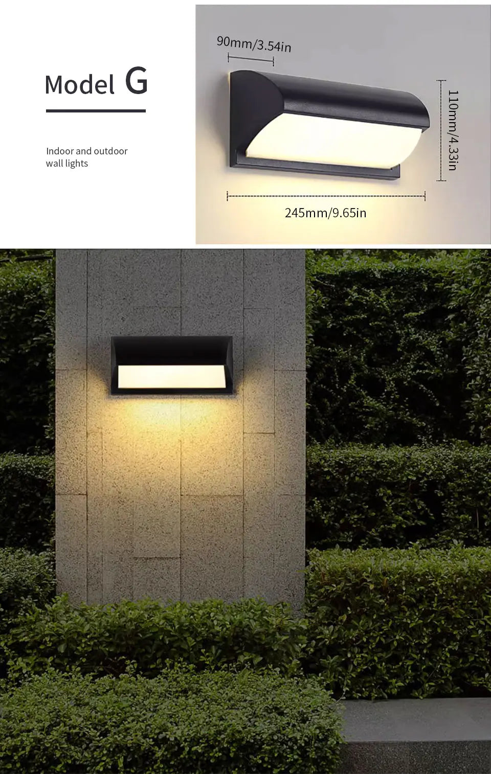 LED Outdoor Wall Light Lamp PIR Motion Sensor AC85-265V ABS Waterproof Modern Indoor Home Balcony Porch Garden Decoration