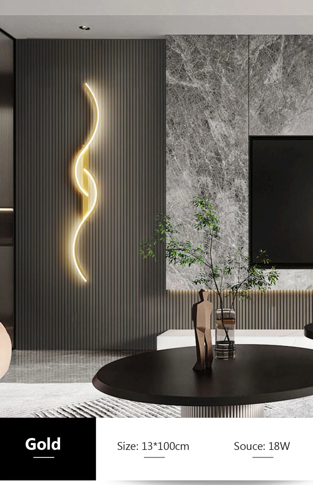 Modern LED Wall Lamp Minimalist Long-Strip Lighting Fixture For Tv Background Lighting In Living Room Bedside Lighting Bedroom