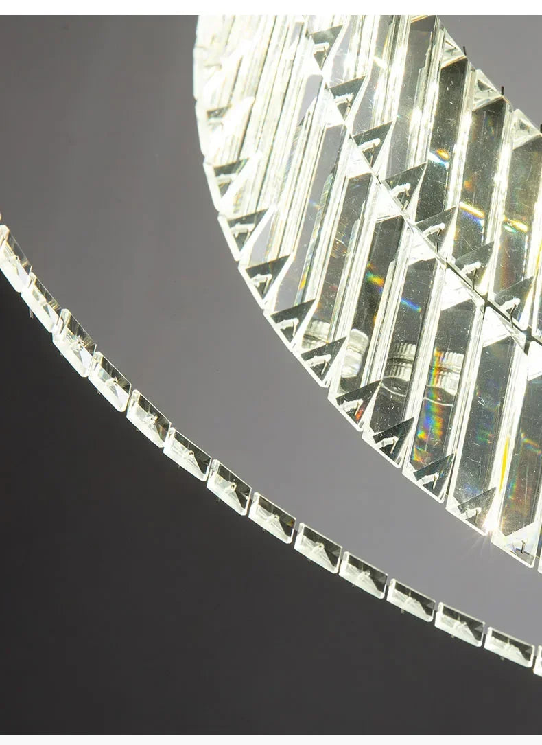 Nordic LED Crystal Circle Ceiling Lamp Chandeliers Lighting for Living Room Bedroom Home Indoor Decor Lampara techo Luminaire