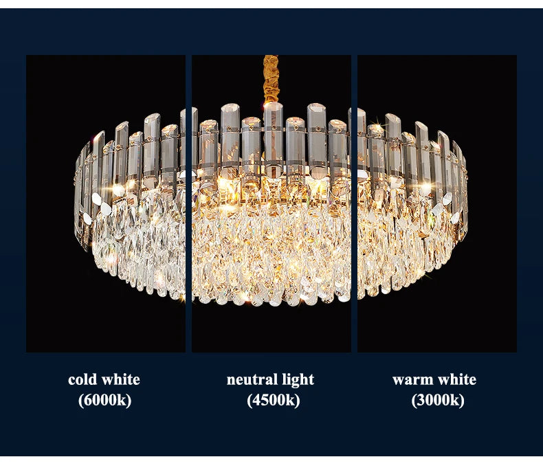 Nordic Led Crystal Chandeliers Gold Luxury Lighting Dining Living Room Bedroom Kitchen Island Lights Indoor Hanging Light Lustre