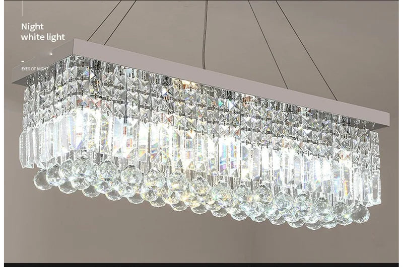 LED Crystal Chandelier Modern Dining Pendant Home Lamp Hanging Living Woonkamer Dining Room Household Lights For Bedroom Kitchen