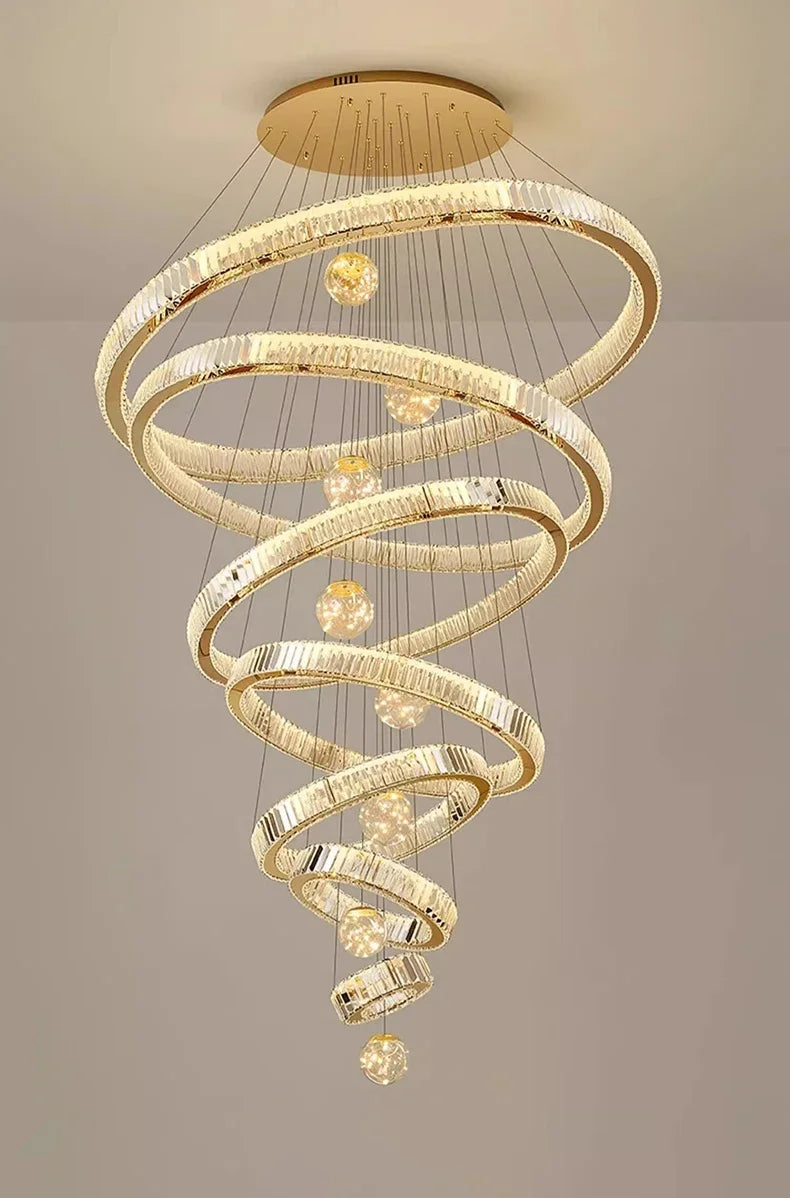 Modern home decoration crystal chandelier, stair Pendant lamp, living room Pendant lights, interior lighting
