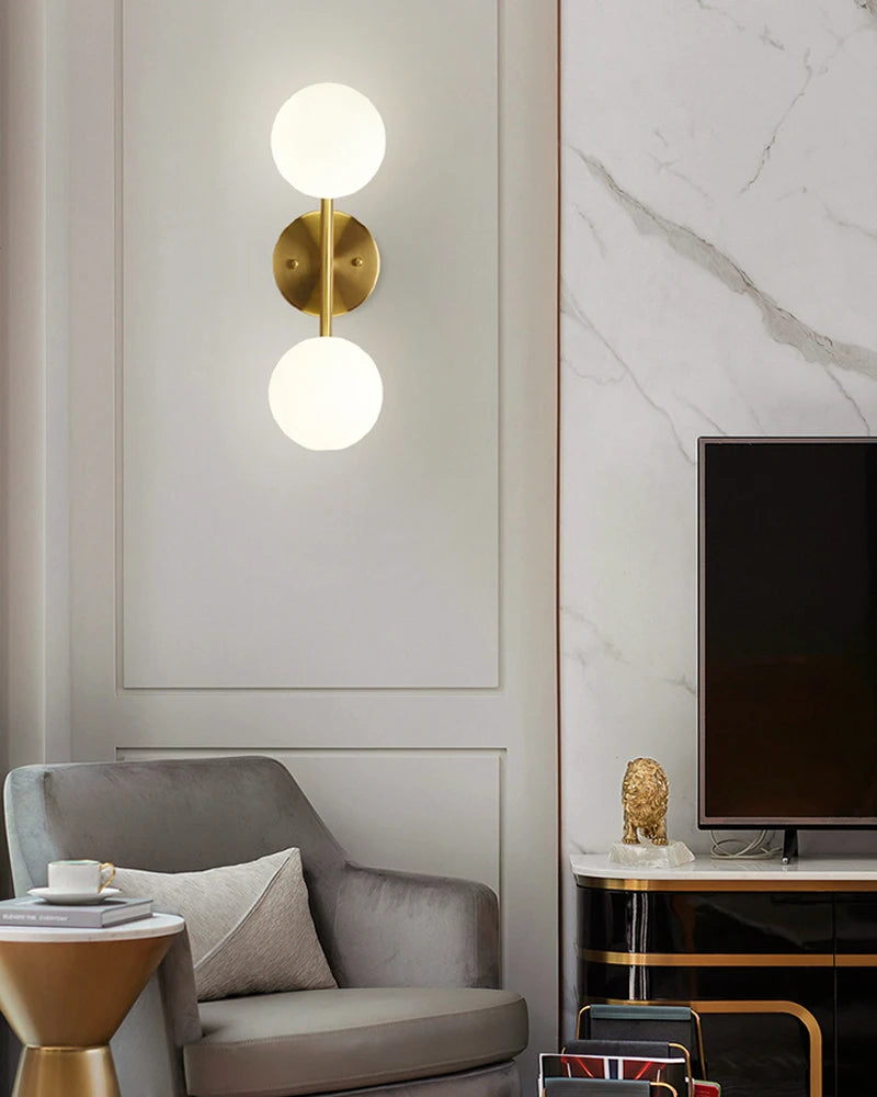 Nordic Indoor G9 9W LED Wall Lamps Decor for Living Room Bedroom with Glass Ball LED Wall Lights Wall Sconce for Home Lighting