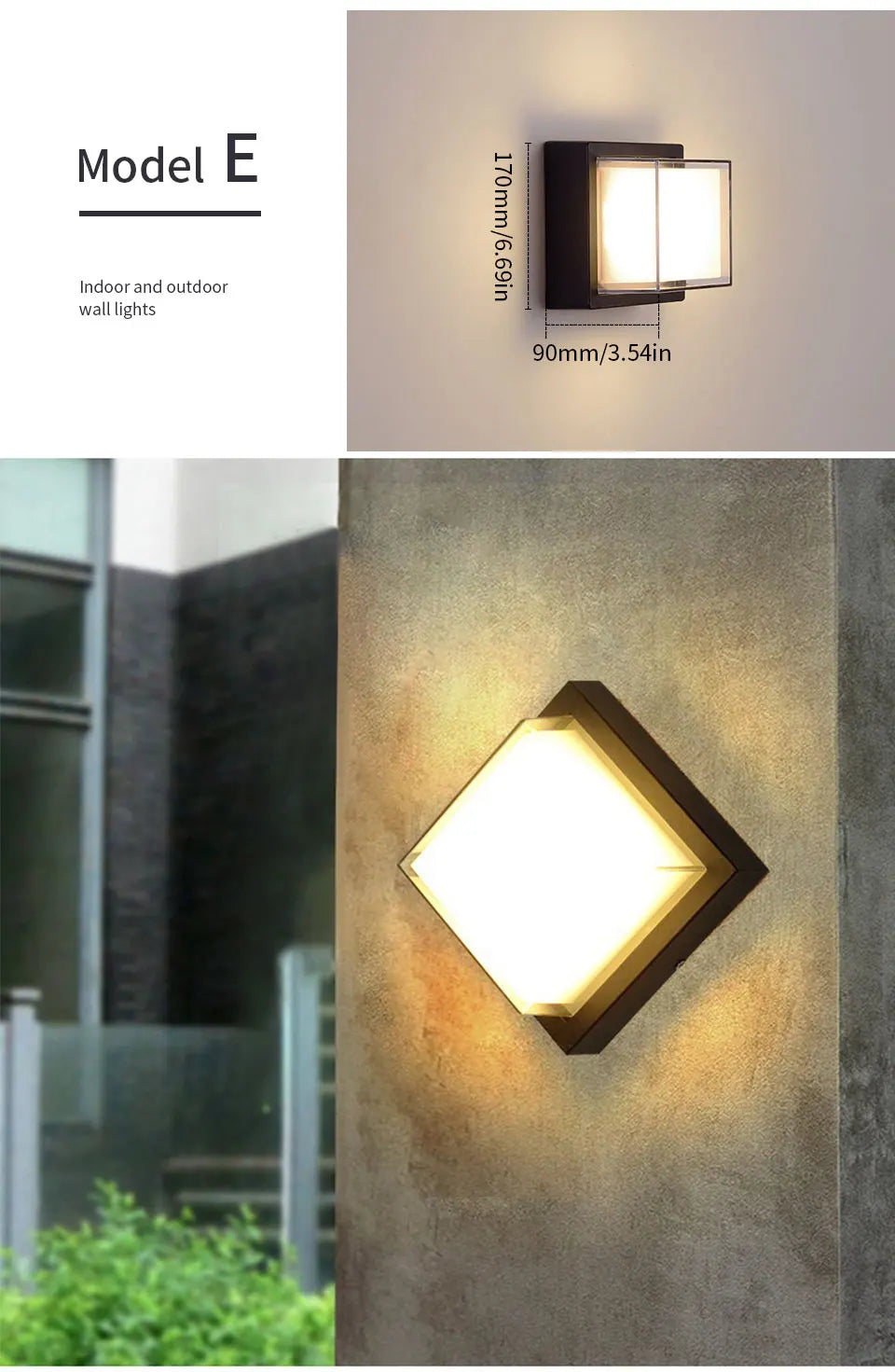 LED Outdoor Wall Light Lamp PIR Motion Sensor AC85-265V ABS Waterproof Modern Indoor Home Balcony Porch Garden Decoration