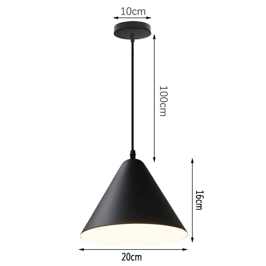 Modern Hanging Ceiling Lamps Wood Aluminium e27 Pendant Light for Dining Room Table Bedside Kitchen Black Decoration Lighting