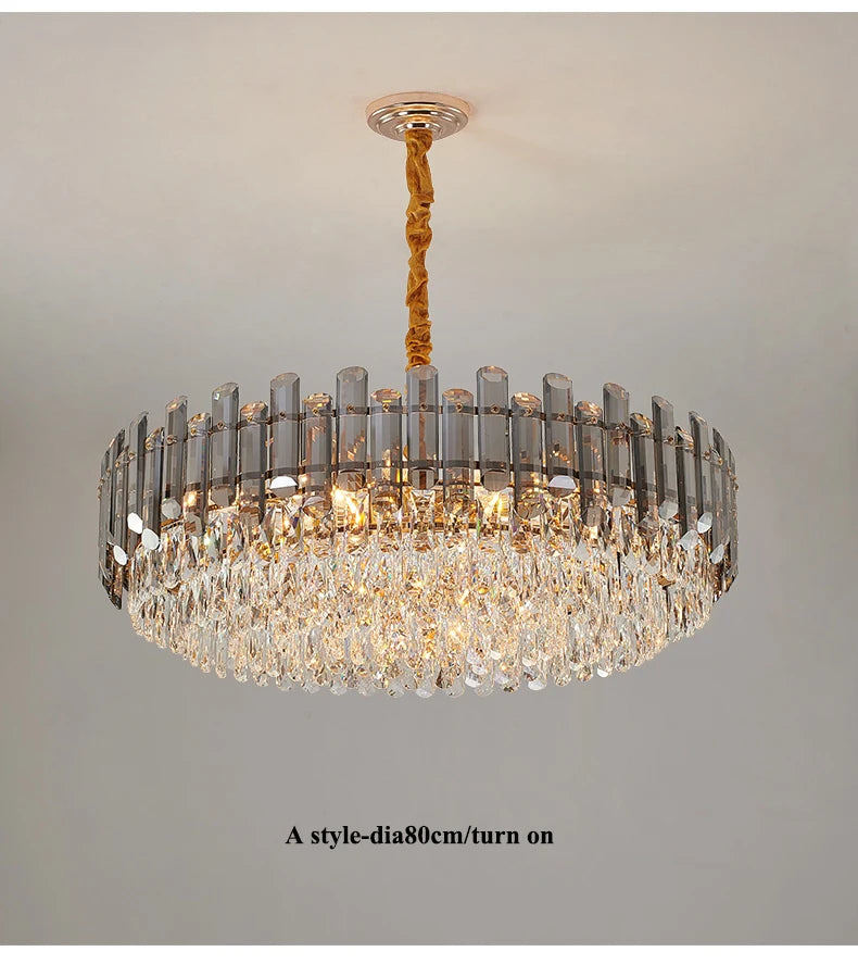 Nordic Led Crystal Chandeliers Gold Luxury Lighting Dining Living Room Bedroom Kitchen Island Lights Indoor Hanging Light Lustre