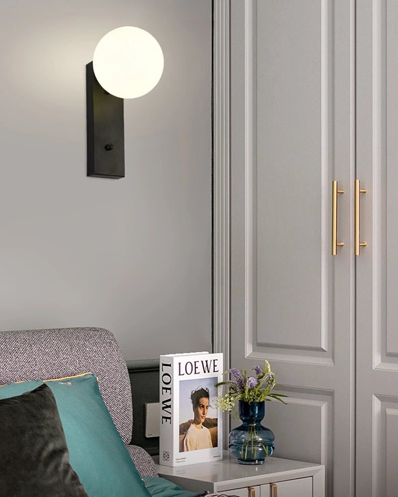 Nordic Indoor G9 9W LED Wall Lamps Decor for Living Room Bedroom with Glass Ball LED Wall Lights Wall Sconce for Home Lighting