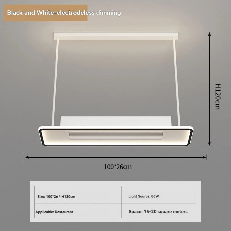 New Ceiling Fan Bladeless with Light Living Dining Room Cold Warm Mode LED Invisible Ceiling Fan Lamp Remote Control Bedroom