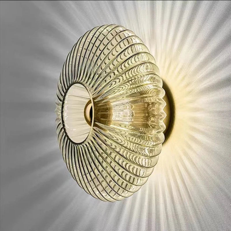 Glass Wall Lamp Glass Wall Sconce For Corridor Background Bedroom Living Room Bedside Ambiance Wall Light Indoor Home Decor