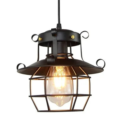 Industrial Restaurant Chandelier Retro Nostalgic Creative Bar Aisle Corridor Hanging Lamps Dining Bedroom Pendant Light