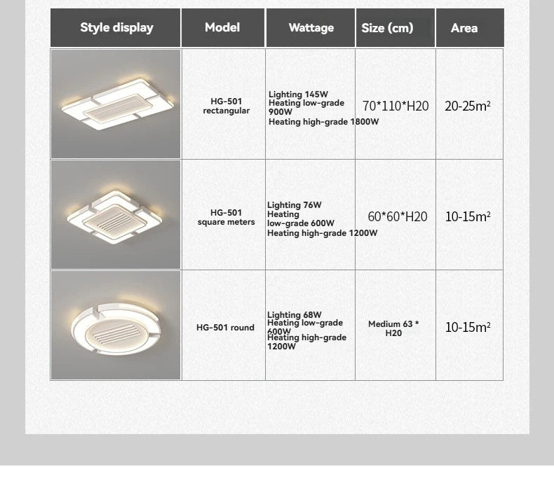 New Ceiling Fan Bladeless with Light Living Dining Room Cold Warm Mode LED Invisible Ceiling Fan Lamp Remote Control Bedroom