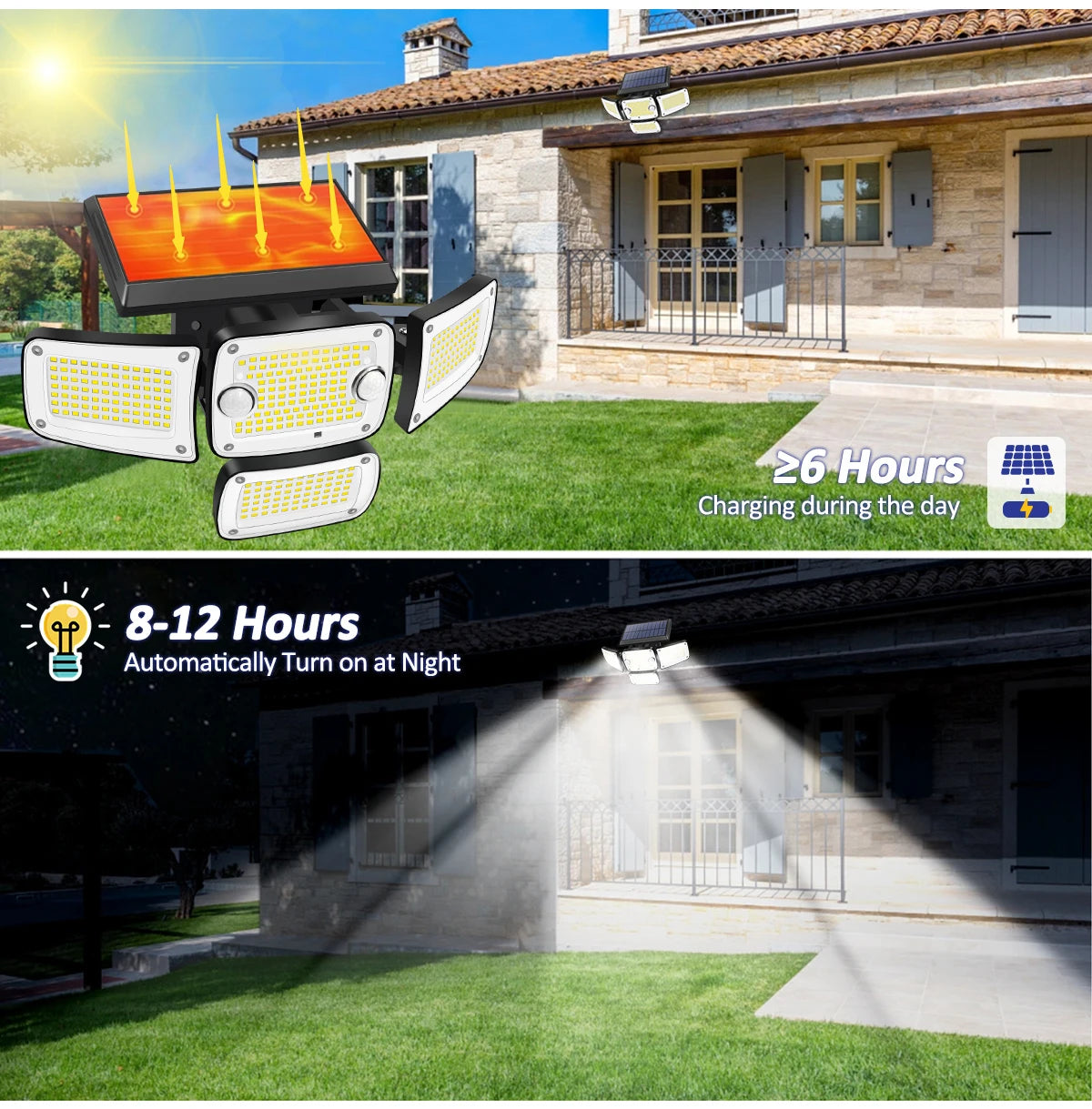 Outdoor Solar Lights Solar Motion Sensor Lights 342/253/182 LED Security Solar Wall Lamp With 3 Modes Waterproof Flood Lights