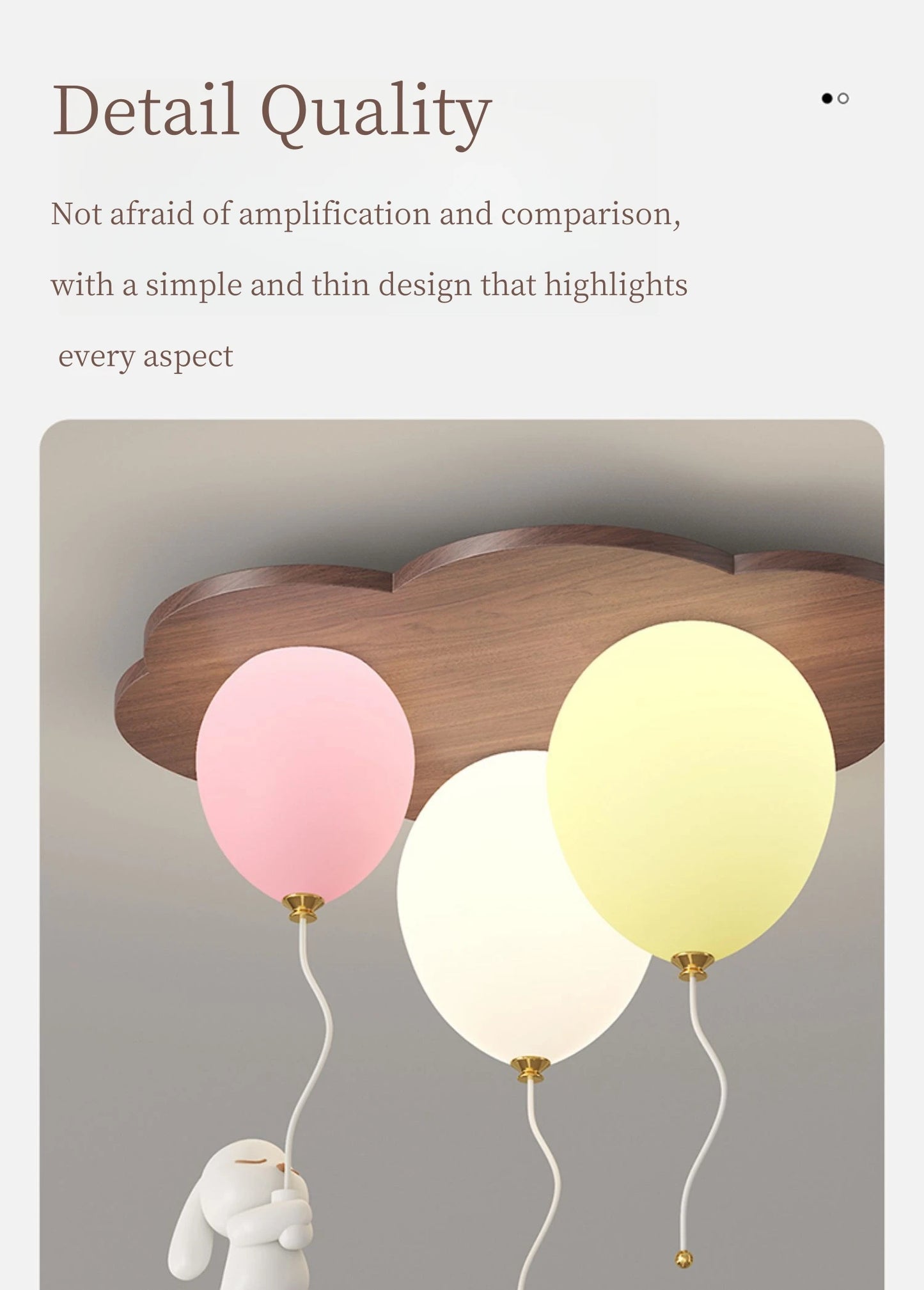 Modern Balloon LED Ceiling Lights Wooden For Children's Room Decoration Baby's Boy Girl Bedroom Lustre Creative Chandelier Lamp