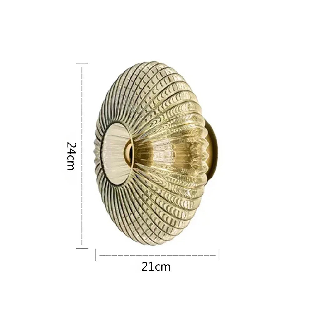 Glass Wall Lamp Glass Wall Sconce For Corridor Background Bedroom Living Room Bedside Ambiance Wall Light Indoor Home Decor