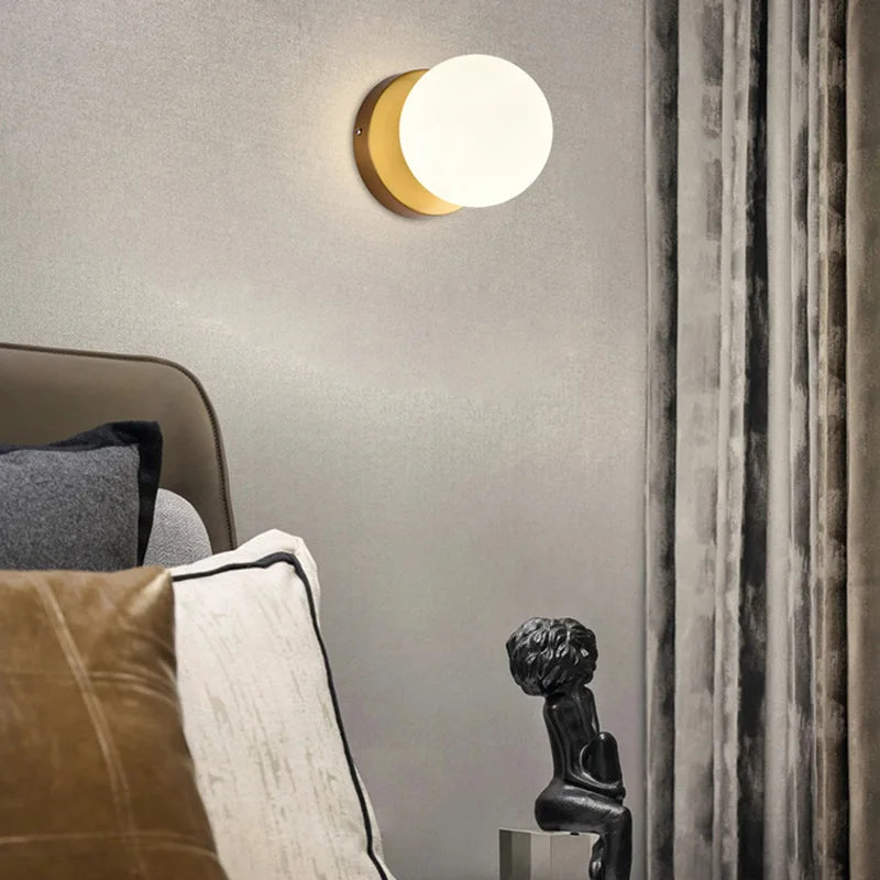 Nordic Indoor G9 9W LED Wall Lamps Decor for Living Room Bedroom with Glass Ball LED Wall Lights Wall Sconce for Home Lighting