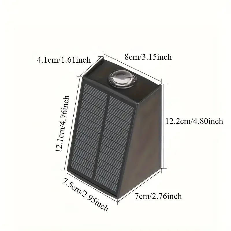 LED Solar Light Outdoor Waterproof Wall Lamp Up and Down Light Control Fence Light for Garden Street Balcony Yard Corridor Decor