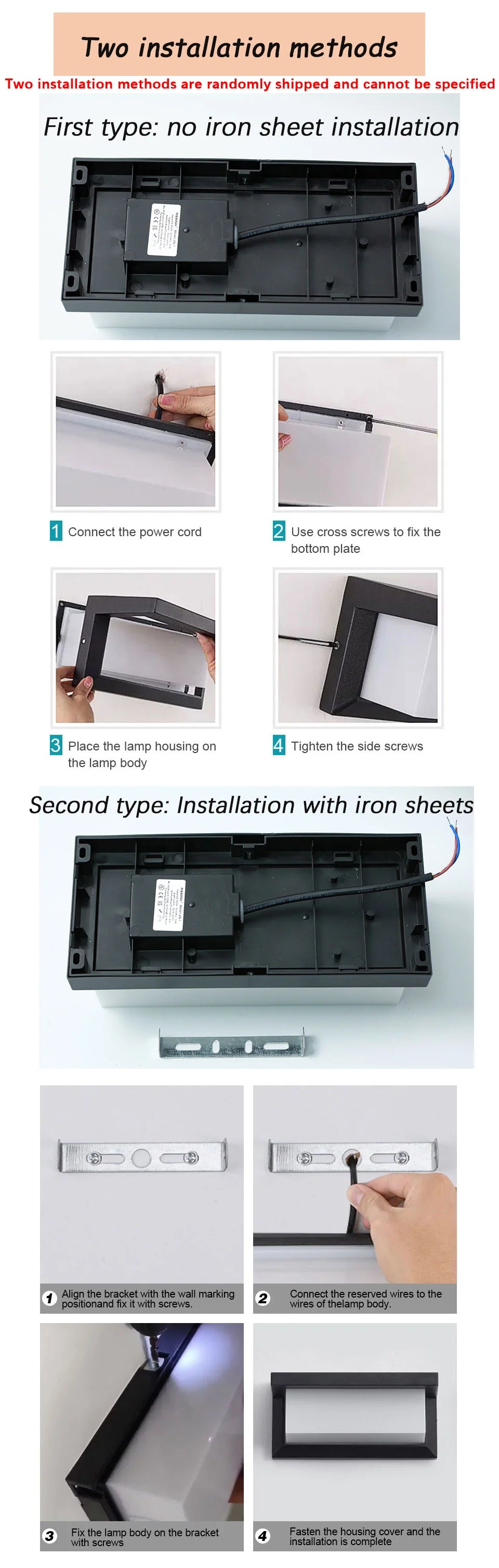 LED Outdoor Wall Light Lamp PIR Motion Sensor AC85-265V ABS Waterproof Modern Indoor Home Balcony Porch Garden Decoration