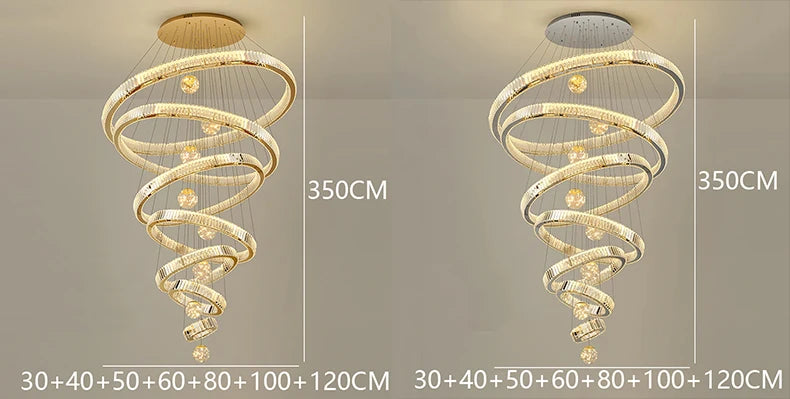 Modern home decoration crystal chandelier, stair Pendant lamp, living room Pendant lights, interior lighting