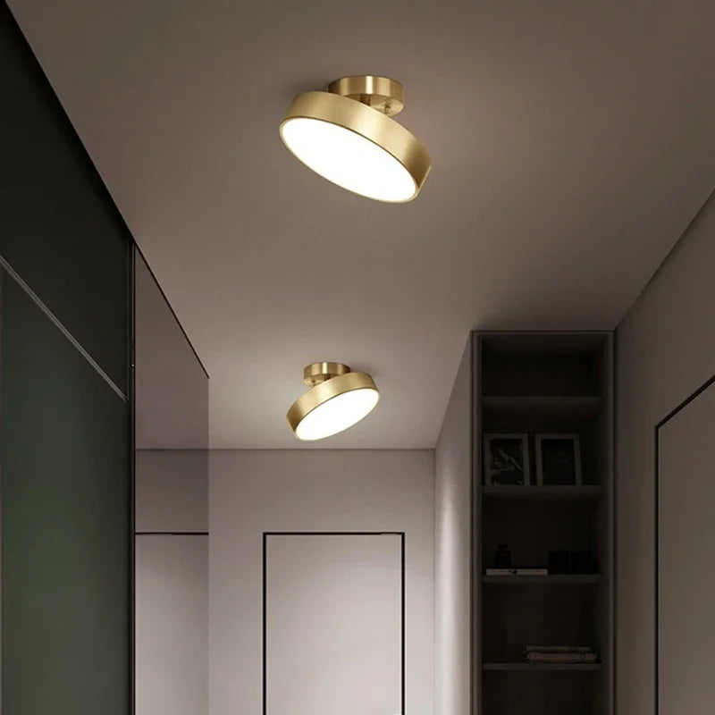 LED Ceiling Light Modern Rotatable Lamp For Corridor Bedroom Living Room Restaurant Indoor Home Decor Round Illumination Fixture