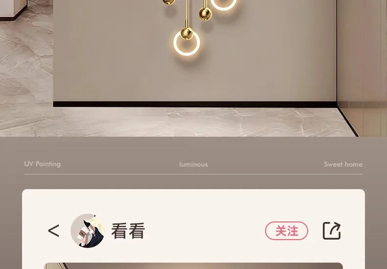 Interior Items Decorative Wall Lamp Modern LED Elk Crystal Porcelain Mural Light Living Room Hanging Paintings Lighting Home