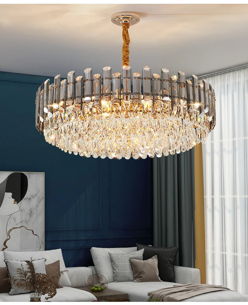 Nordic Led Crystal Chandeliers Gold Luxury Lighting Dining Living Room Bedroom Kitchen Island Lights Indoor Hanging Light Lustre