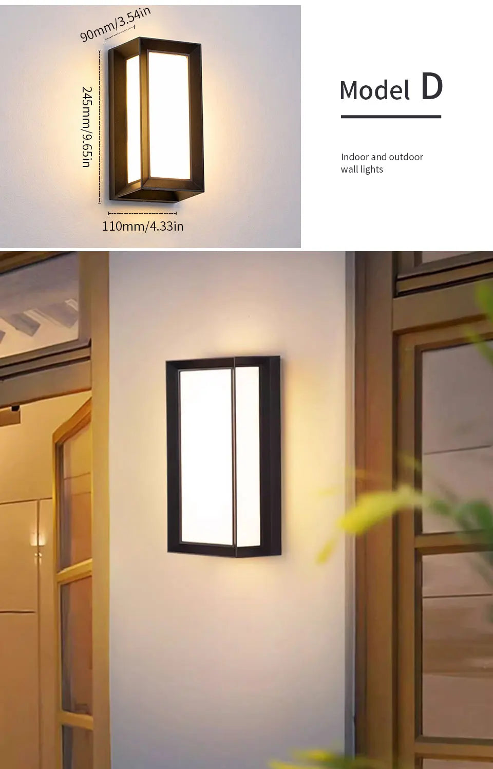 LED Outdoor Wall Light Lamp PIR Motion Sensor AC85-265V ABS Waterproof Modern Indoor Home Balcony Porch Garden Decoration