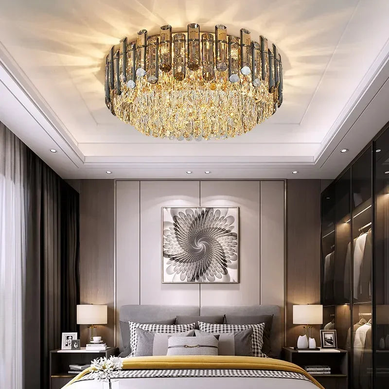 Nordic Led Crystal Chandeliers Gold Luxury Lighting Dining Living Room Bedroom Kitchen Island Lights Indoor Hanging Light Lustre
