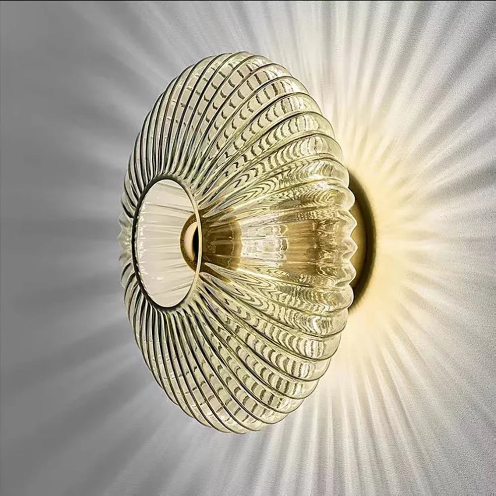 Glass Wall Lamp Glass Wall Sconce For Corridor Background Bedroom Living Room Bedside Ambiance Wall Light Indoor Home Decor