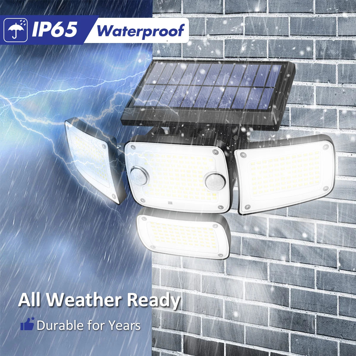 Outdoor Solar Lights Solar Motion Sensor Lights 342/253/182 LED Security Solar Wall Lamp With 3 Modes Waterproof Flood Lights