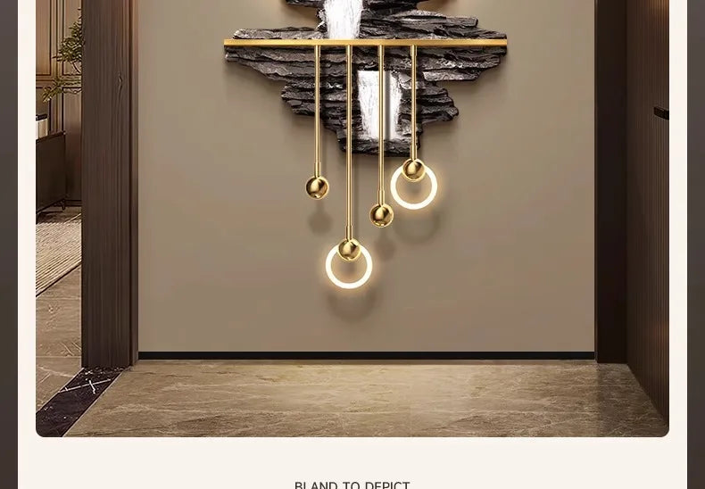 Interior Items Decorative Wall Lamp Modern LED Elk Crystal Porcelain Mural Light Living Room Hanging Paintings Lighting Home