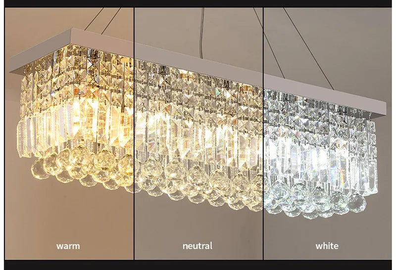 LED Crystal Chandelier Modern Dining Pendant Home Lamp Hanging Living Woonkamer Dining Room Household Lights For Bedroom Kitchen