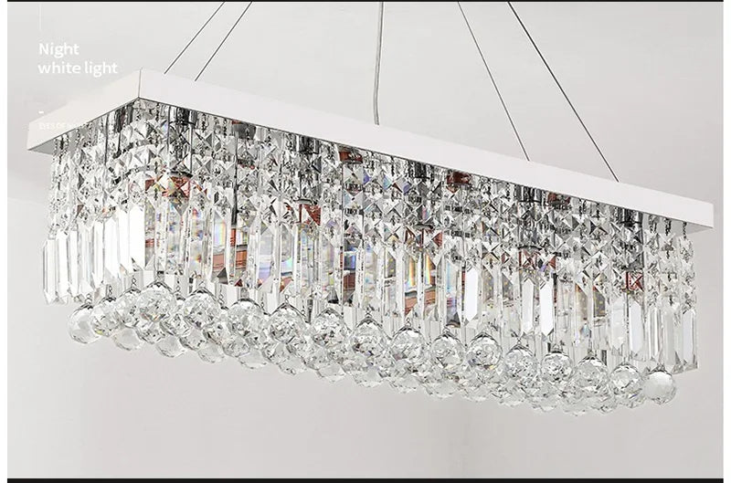 LED Crystal Chandelier Modern Dining Pendant Home Lamp Hanging Living Woonkamer Dining Room Household Lights For Bedroom Kitchen