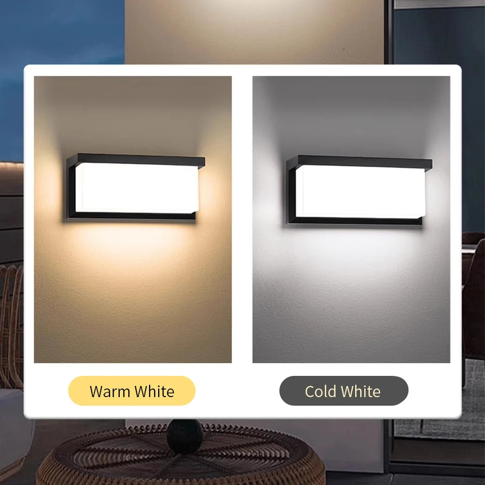 LED Outdoor Wall Light Lamp PIR Motion Sensor AC85-265V ABS Waterproof Modern Indoor Home Balcony Porch Garden Decoration