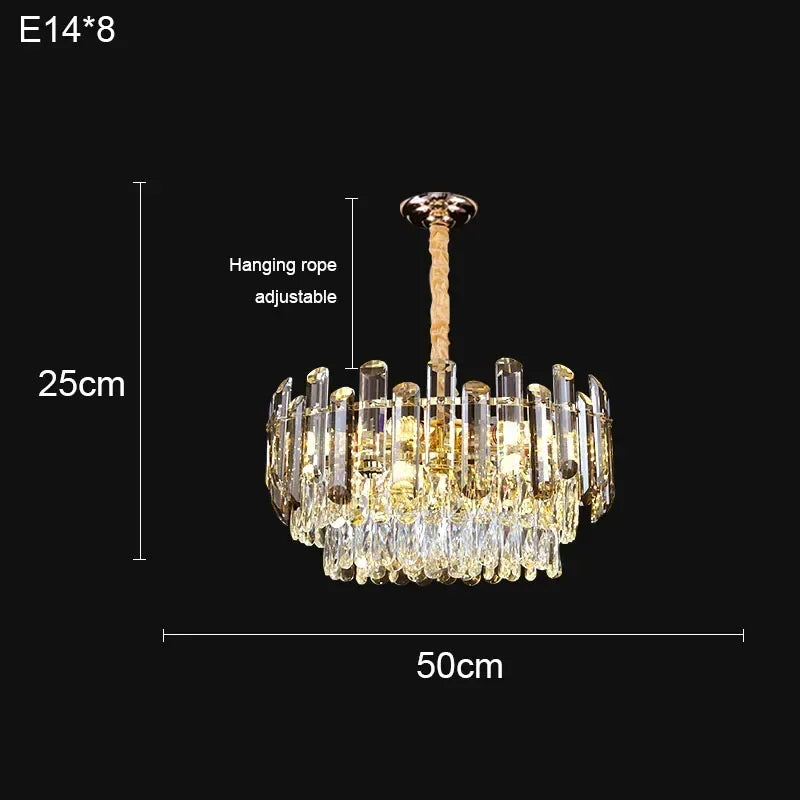 Nordic Led Crystal Chandeliers Gold Luxury Lighting Dining Living Room Bedroom Kitchen Island Lights Indoor Hanging Light Lustre