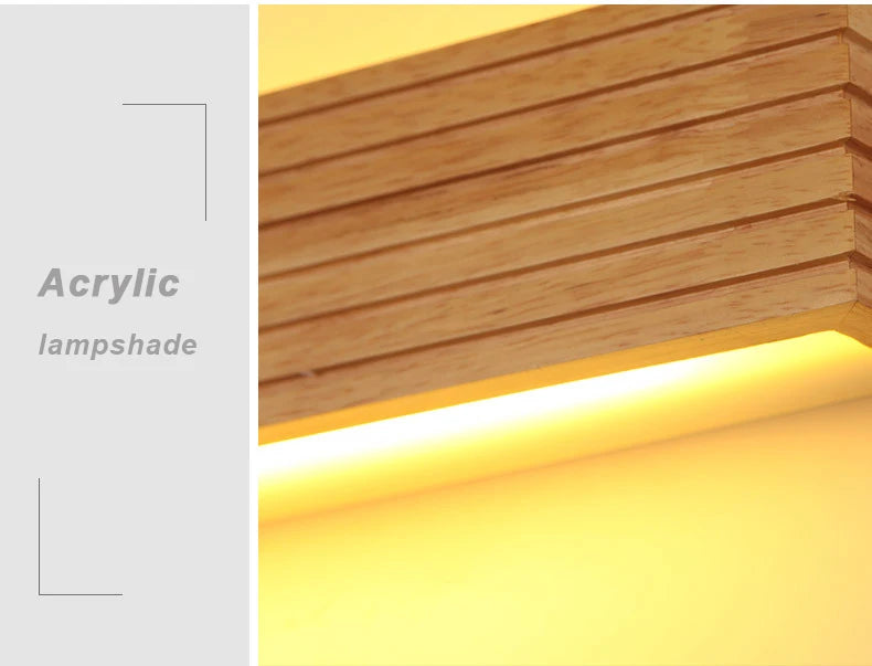 Modern Solid Wooden LED Wall Lamps Linear Nordic Corridor Bedroom Decoration Bathroom Mirror Indoor Lighting Home Living Room